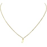 Rosoz Gold Initial Necklaces for Women, 18K Gold Plated Dainty Letter Necklace Tiny A-Z Pendant Choker Necklace Trendy Fashion Personalized Gift Monogram Name Necklace Jewelry Necklace for Women Gift