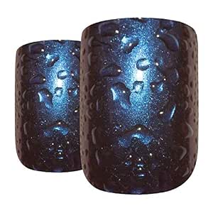 Bling Art Fake Nägel – Grün-lila Chamäleon-Effekt, Squoval-Form, 24 Stück Inkl. Kleber & Zubehör