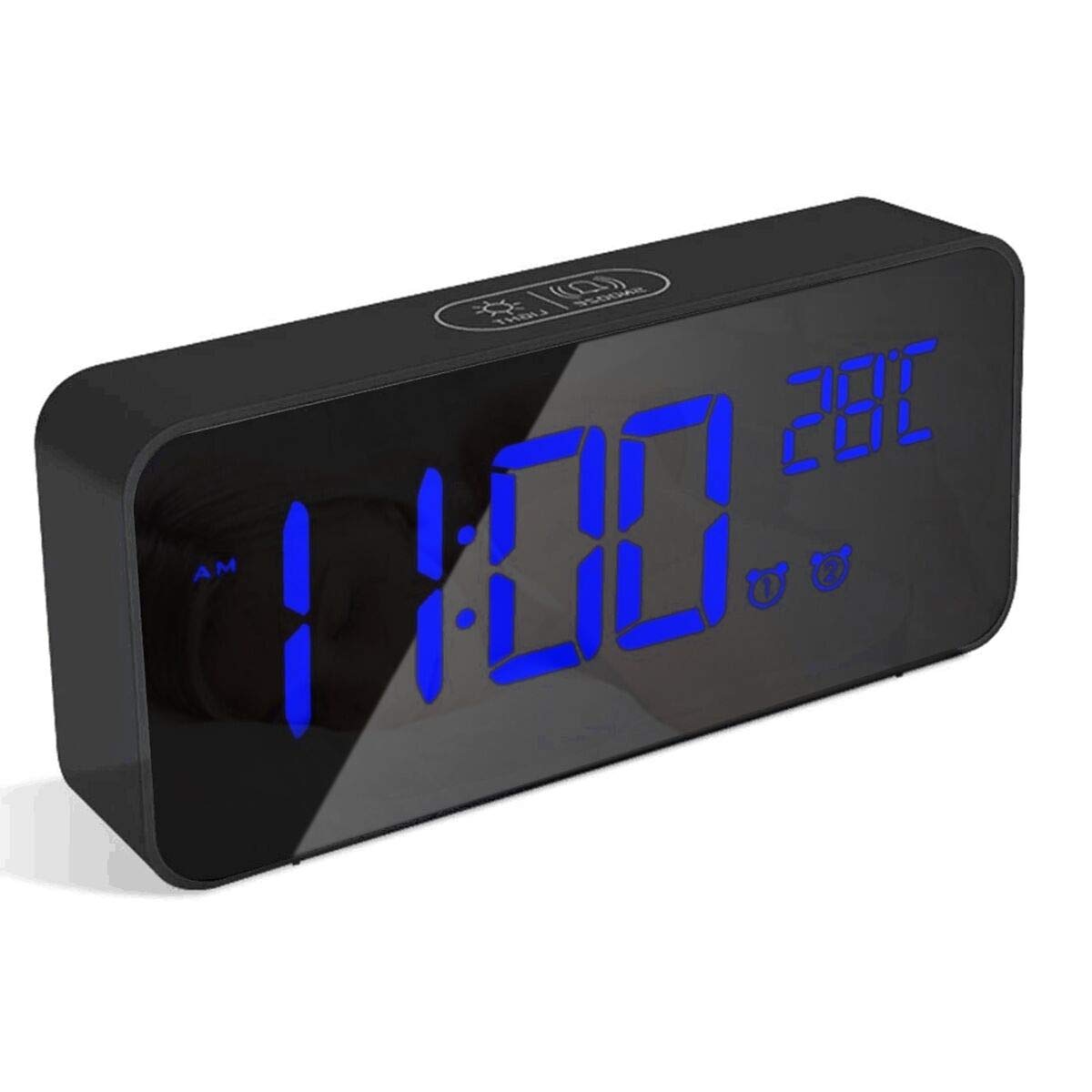 HOMVILLA Digitaler Wecker mit Große LED Temperaturanzeige, Tischuhr