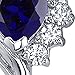 Peora Created Blue Sapphire Angel Wing Earrings 925 Sterling Silver, 1.50 Carats Total, Heart Shape, 5mm, Friction Backs, Blue Earrings, September Birthstone Gift