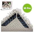 Rug Gripper Carpet Corner Weights No Slip Anti Curling Non Sliding Double Sided Indoor Outdoor Adhesive Tape Pad Anchors Stickers Grip Hardwood Floor Reusable Washable Eco Friendly