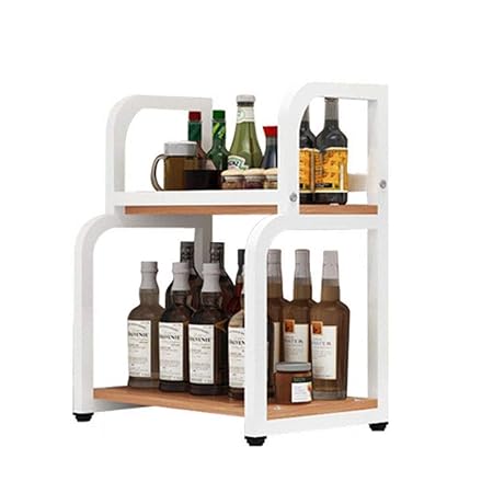 Rack de almacenamiento Marco de acero blanco Cocina Rack de ...