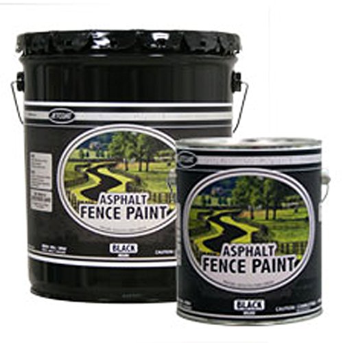 Premium Grade Asphalt Fence Paint - Black (Five Gallon)