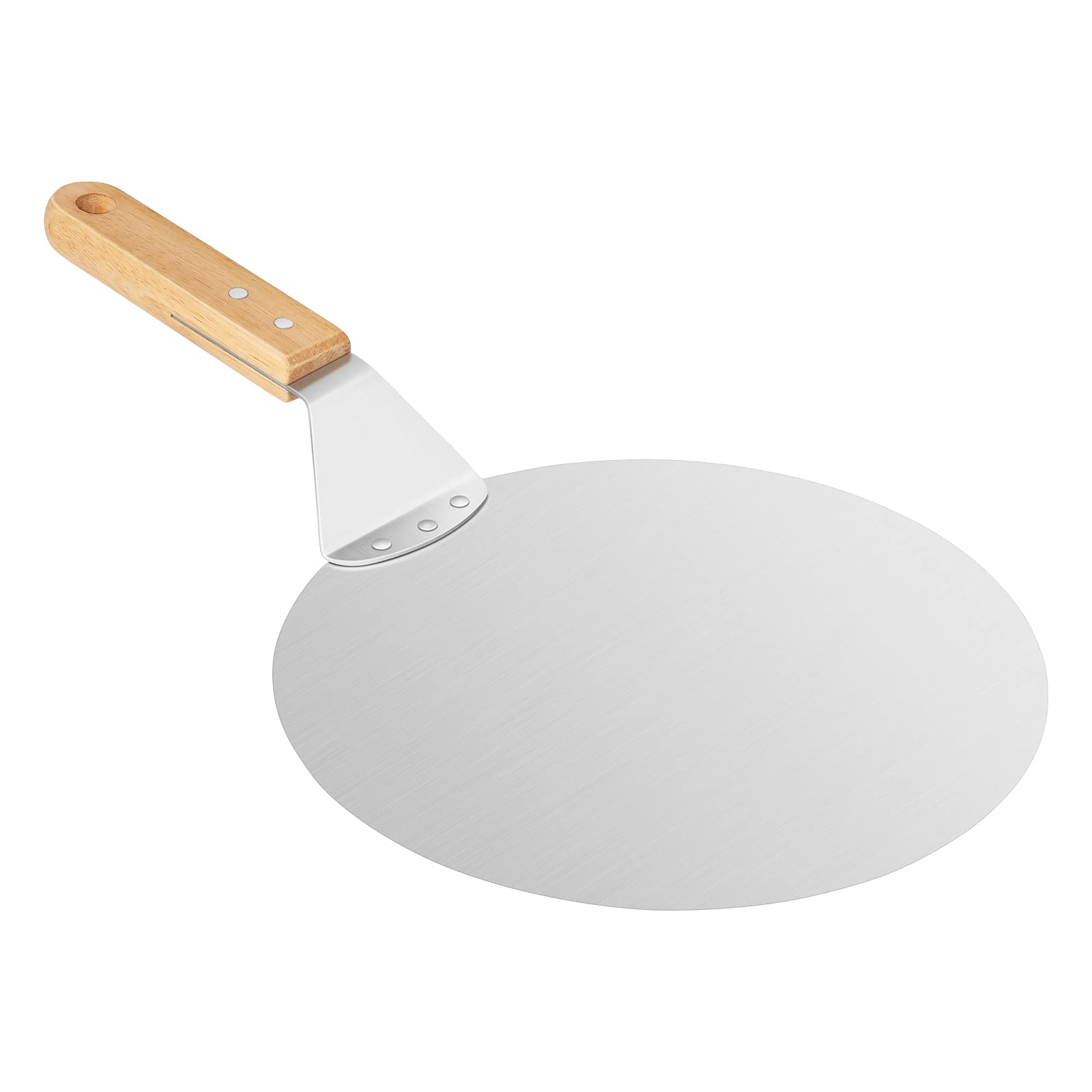 Asdirne Pizza Peel, Pizza Paddle with Wooden Handle and Stainless Steel Metal Tray for Homemade Pizzas, Pastries, Dough, Bread, Cakes etc, Heavy Duty Pizza Paddle, 10 Inches