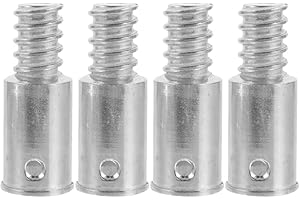 TOVINANNA Threaded Connection Parts 4 Pcs Metal Broom Handle Thread Adapter Compatible with Extension Rods for Mops and Broom