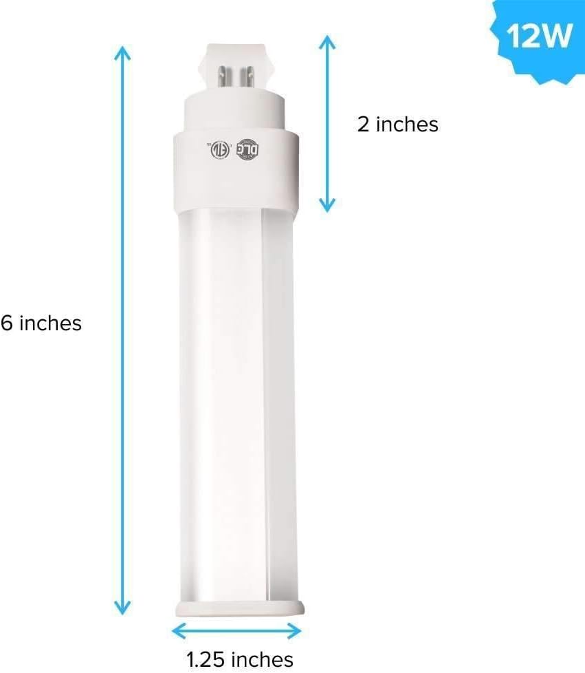 LEDMyplace 12W LED 4-Pin PL Retrofit Lamp 5000K(Day Light)120-277 Volt 1100 Lumens CRI>80 CETLus DLC Listed