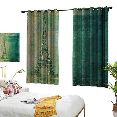 Superlucky Decorative Curtains For Living Room Eiffel Tower 55 X