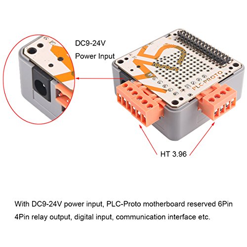 MakerFocus M5stack ESP32 Kit PLC Prototype Industrial Board Module RS485 ACS712-5B Programmable Logic Controller Relay Magnet DIN-Rail Stackable IOT for Arduino DIY