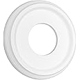 ITROLLE Ceiling Medallion - Molded PU Round Light Medallion With Smooth Finish for Light Fixtures and Ceiling Fans, White