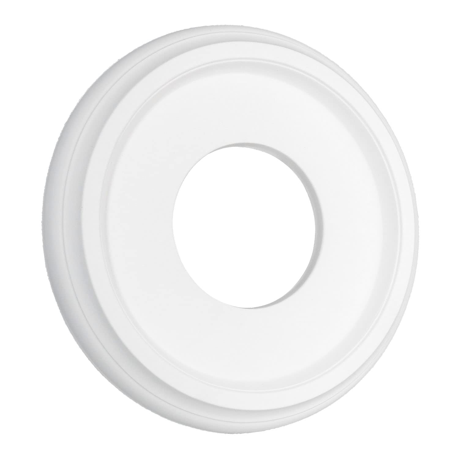 ITROLLE Ceiling Medallion, Round, White, 25cm (10inch) Outer Diameter, 10cm (4inch) Inner Diameter, 2.5cm (1inch) Thickness, Modern, Indoor, Waterproof