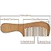 LCLHB 4PCS Natural Wooden Wide Tooth Beard and Hair Combs Set For Men and Women (6.5-7 Inch Length)