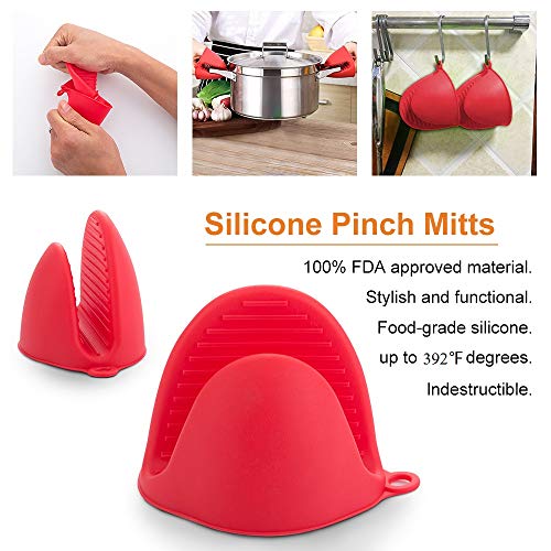 E-Gtong 4-PCS Steamer Accessories Set Complete multipurpose kit For Pressure Cooker with Steamer Basket, Non-stick Cake Pan, Egg Steamer Rack and 1 Pair Silicone Cooking Pot Mitts