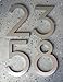 Modern House Number - Brushed Aluminum - Modern Font 6