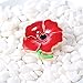 RoseSummer Poppy Red Flower Foral Kate High Gloss Enamel Brooch Pin Brooch Badge