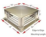 GSW DF-16S 16-Inch Stainless Steel 4-Way Adjustable Metal Diffuser for Evaporative/Swamp Cooler