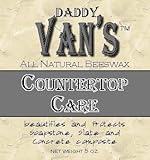 Daddy Van's All Natural Beeswax Countertop Care for Soapstone, Slate, Concrete Composite and Butcher Block Counter Tops - Food Safe, Chemical-Free and Non-Toxic - A Little Goes a Long Way with this 5 Ounce Tin