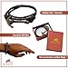 Dark Brown Maritime Rope Bracelet in Leather for Men by Moskus - Durable Wristband with Anchor and Text Tenacity - Comes in a Nice Box