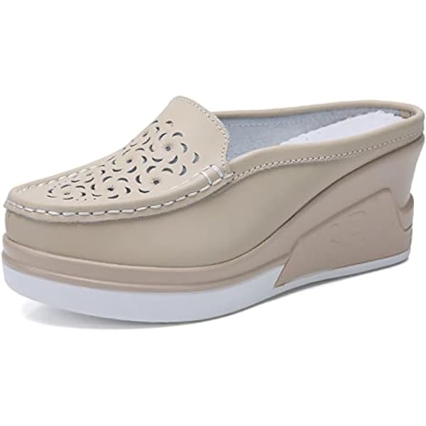 Women's Knitted Breathable Mesh Platform Thick Sole Mule