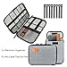 cakuuma Travel Cable Organizer Bag, Electronics Accessories Carry Cases Portable Cord Organizer Bag Case for USB Cable Cord Pen Hard Cables Earphone Ipad iPhone with 8 Cable Ties (Up to 7.9)