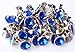 40set 6.5mm Blue Sapphire Synthetic Crystal Rivets Leather Craft RV010
