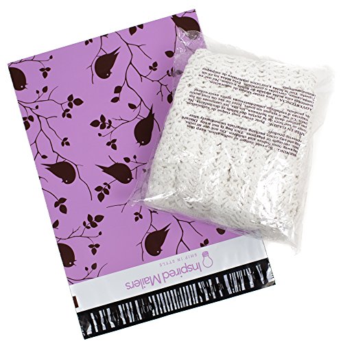 Poly Mailers 10x13 - Purple Birds in Trees - Premium Unpadded Shipping Envelopes - Pack of 100 - Thumbnail 4
