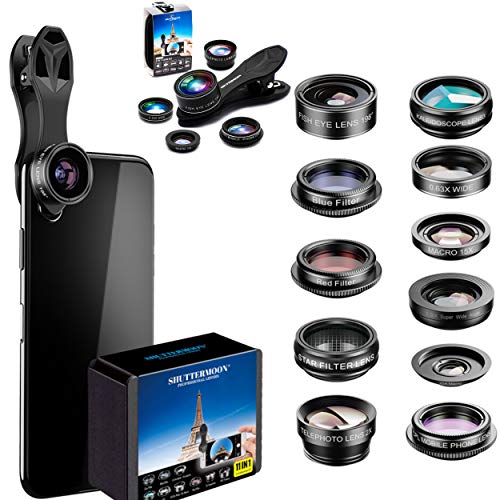 SHUTTERMOON Upgraded Phone Camera Lens Kit for iPhone 13/12/11/X/8/7