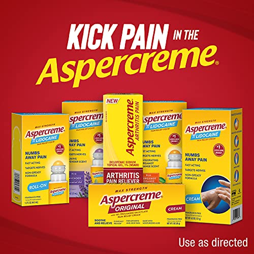 Aspercreme Max Strength Lidocaine Pain Relief Patch for Back Pain, Odor
