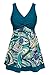 wantdo Women's One Piece Bikini Swimsuit High Waisted Swimwear Green US 8-10