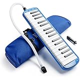 Blue 32 Key Portable Melodica With Carrying Bag For Music Lovers Beginners Gift