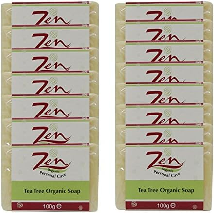 Tea Tree Organic Soap 100gms ea Pack 15 Antibacterial, deodorising with natural antiseptic