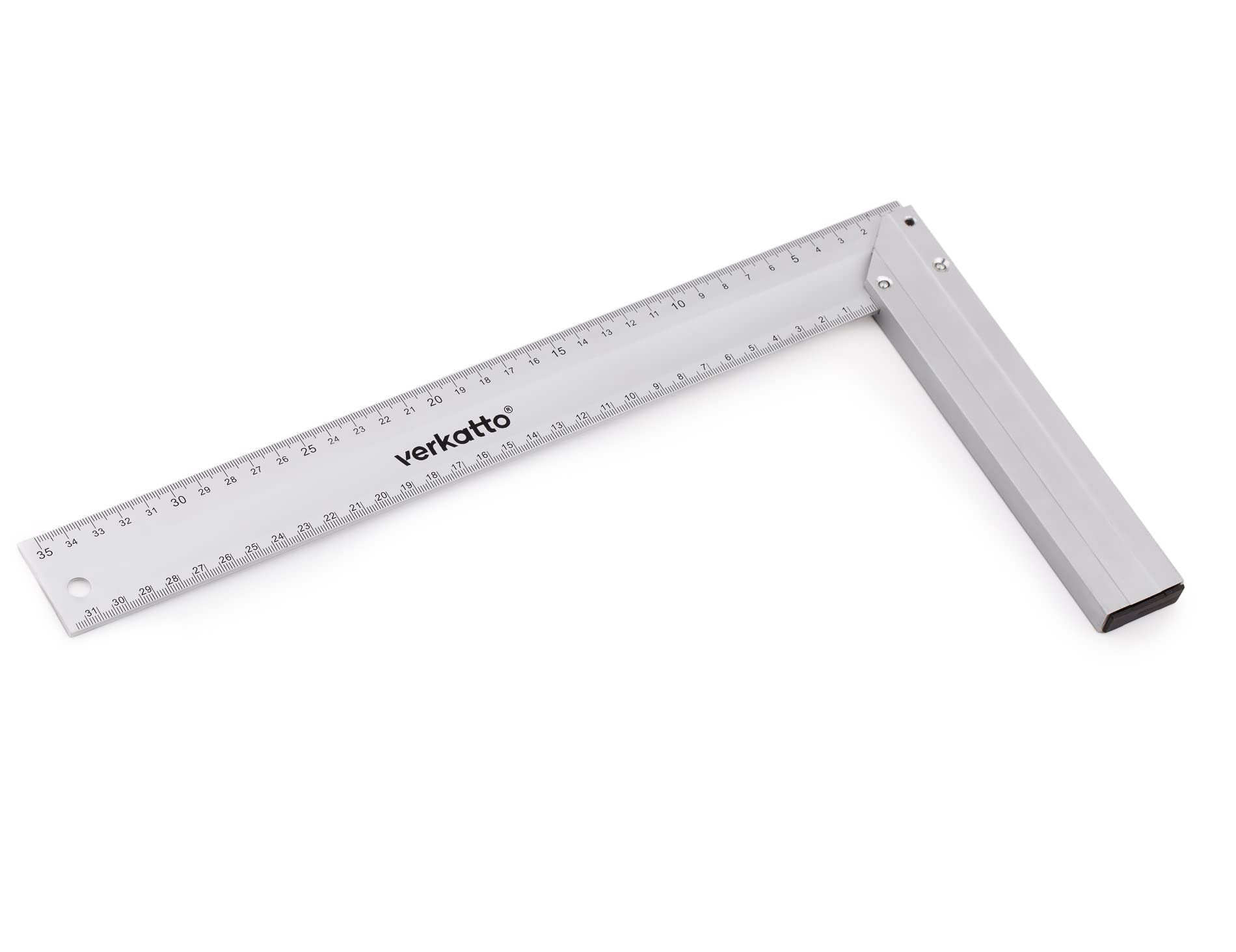 MIVOS Carpenter's square, 350 mm length, Aluminium, RULER for marking angles of 90° and 45°