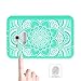 Samsung Galaxy Tab E Lite 7.0 Case, Galaxy Tab 3 Lite 7.0 Girls Case, Hocase Shockproof Hybrid Silicone Rubber Bumper+Hard Shell Protective Case with [Raised Edges] - Teal Mandala Flowers/Grey