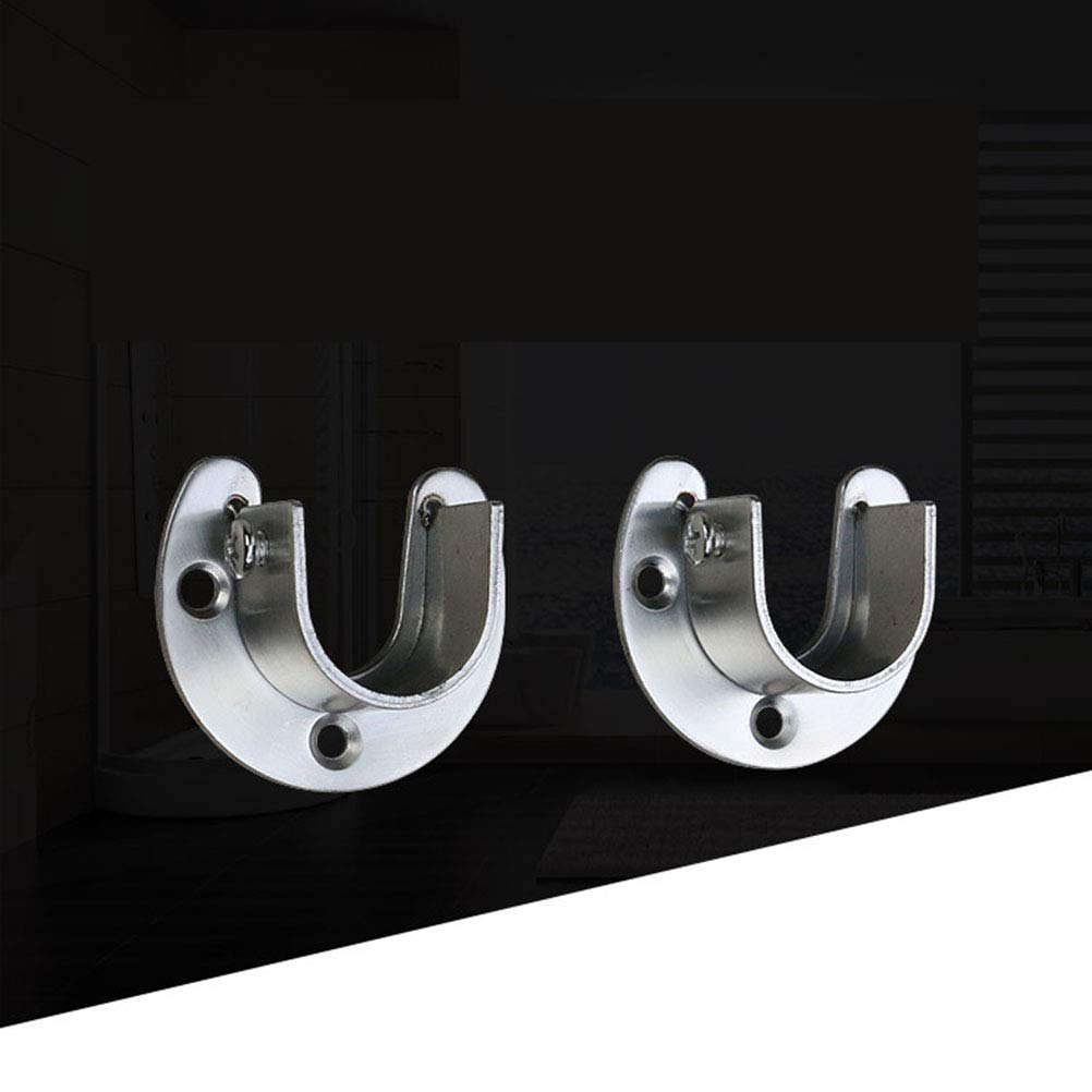 Set 6 Staffe Per Asta Appendiabiti - Con Viti E Supporti Per Armadi E Tubi, Montaggio Semplice - Foto 4