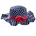Baby Sun Hats Toddler Girls Flower Sun Hats Bucket Hat with Big Fold-up Brim Blue 0-6t