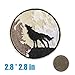 2 Pcs Cool Wolf Iron On Patches for Backpacks, Hats, DIY Sew on Applique Patch, Vintage Embroidered Patches for Repair Clothes, Jackets, Jeans