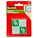 Scotch Permanent Mounting Squares, 1 in x 1 in, White Foam, Double-Sided, 16 Squares