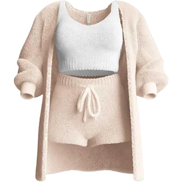 Misscosy Knit Set 3-Piece, Cozy Knit Set 3 Pieces, Women's Sexy