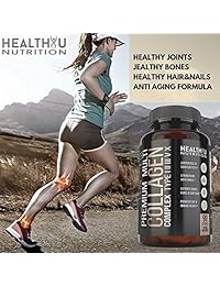 Premium Multi Collagen Peptides Pills - Hydrolyzed Collagen Capsules for Women and Men...