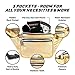 Holographic Fanny Pack Belt Bag | Waterproof fanny pack for Women - Crossbody Bag Bum Bag Waist Bag Waist Pack - For Halloween costumes, Rave Fanny Pack for Hiking, Running, and travel (Gold)