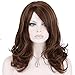 KeeWig Synthetic Auburn Wig Medium Length Wavy Piano Color Blend Light and Dark Auburn and Strawberry Blonde JENNY #P27/30/33