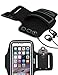 DEEGO Sports Running Armband with Water-Resistant Screen Protector & Key Holder for IPhone 7/6/6s Plus,Galaxy S8 S7 S6 Edge 5.5 Inch - Black