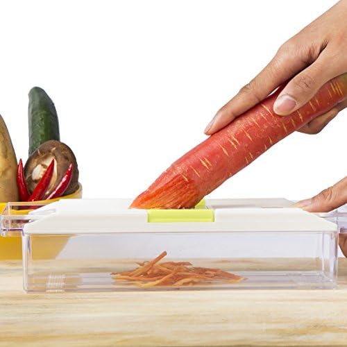 Aoniss Multipurpose Vegetable Dicer Set Mandoline for Julienne, Slicer, Chopper, Shredder,and Grater Set With 5 Interchangeable Blades (1L)
