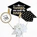 Big Dot of Happiness Gold 2025 Graduation Party Centerpiece Sticks - Table Toppers - Set of 15