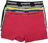ToBeInStyle Women's Pack of 6 Boyshorts with Sports on Waistband