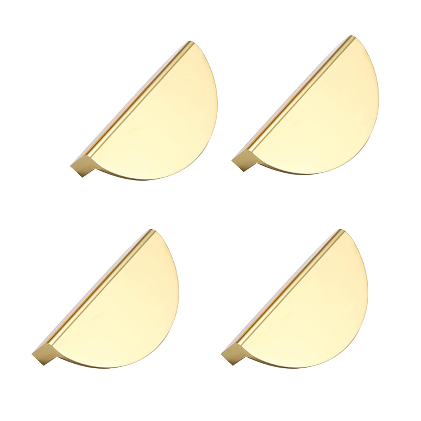 MoK 4pcs Gold Metal Kitchen Handles Office Furniture Bedside Cabinet Dresser Handles (Screws)