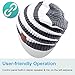 Rotibox Washable Winter Mens Womens Hat Strip Bluetooth Beanie Cap w/Wireless Headphones Mic Hands Free Rechargeable Battery for Outdoor Sports Skiing Snowboard Skating Camping, White