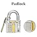Xinrui 2 in 1 Practice Lock Set, Transparent Cutaway Practice Tools for Locksmith