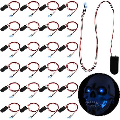 Kittmip 24 Pcs Halloween LED Eyes for Mask 24 Inch Glowing Eyes Mask