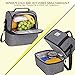 Mayetori lunch box, insulated bag for women boys and girls, men's large refrigerated tote bags, double cooler (gray)