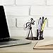 Decorative Pen Organizer / Pencil Holder Stand with Metal Man Playing Guitar